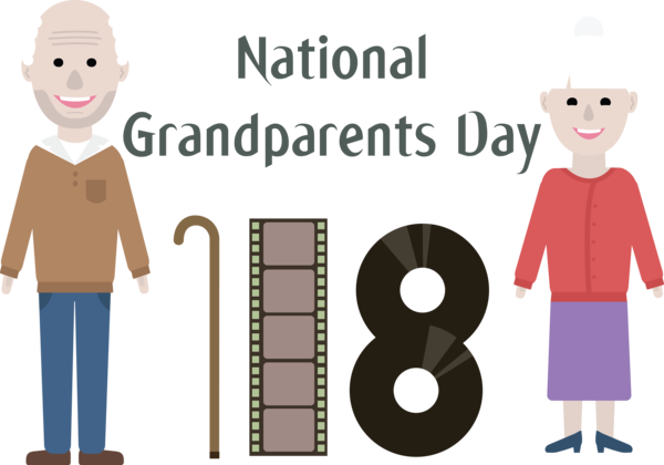 Transparent National Grandparents Day Logo Cartoon Design for Grandparents Day for National Grandparents Day