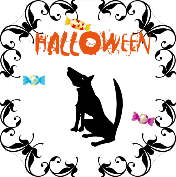Transparent Halloween Cat Dog Design for Happy Halloween for Halloween