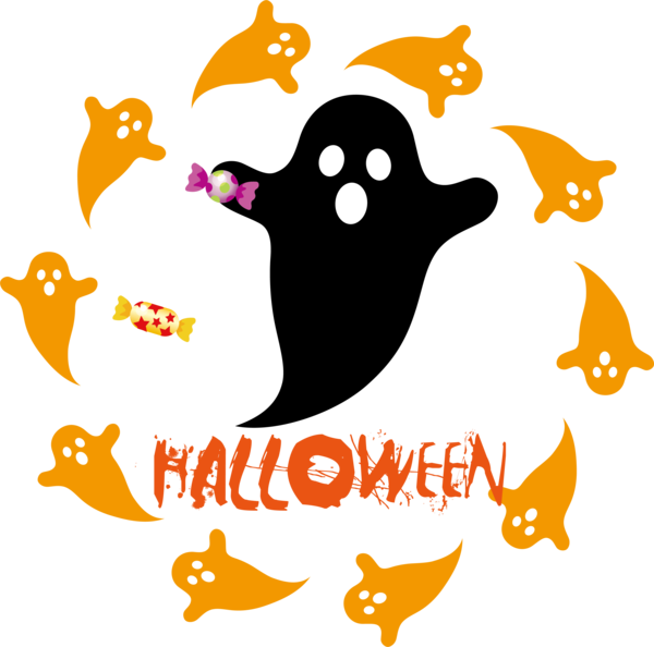 Transparent Halloween Cartoon Line Meter for Happy Halloween for Halloween