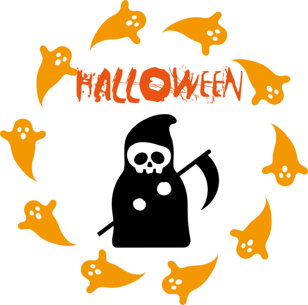 Transparent Halloween Logo Yellow Meter for Happy Halloween for Halloween