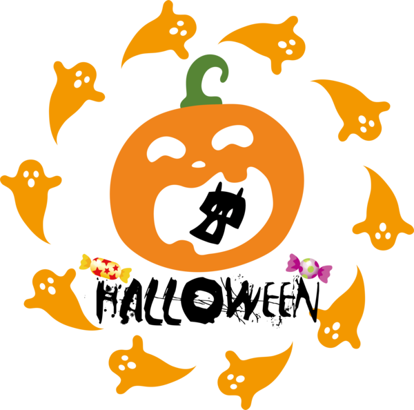 Transparent Halloween Logo Line Meter for Happy Halloween for Halloween
