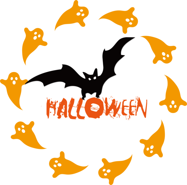 Transparent Halloween Logo Yellow Beak for Happy Halloween for Halloween