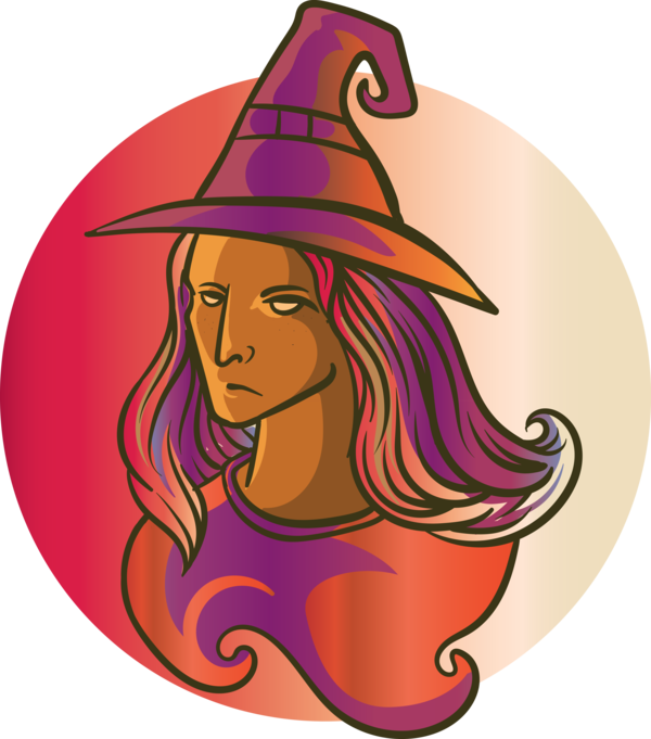 Transparent Halloween Cartoon Circle Headgear for Witch for Halloween