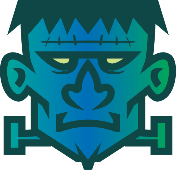 Transparent Halloween Logo Green Character for Halloween Monster for Halloween