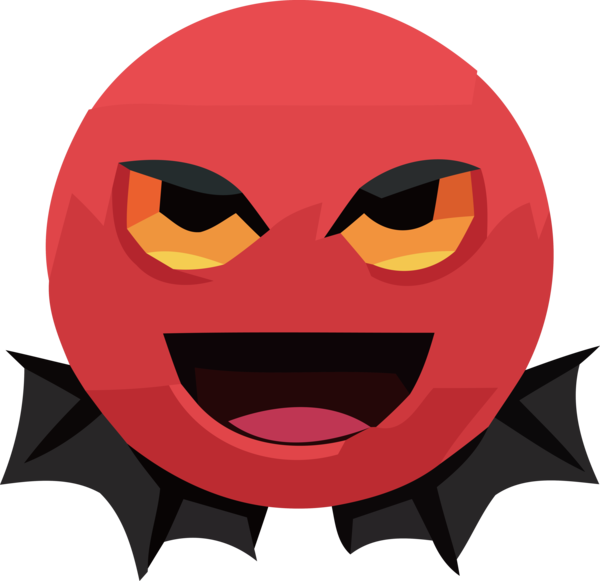 Transparent Halloween Smiley Emoji Emoticon for Happy Halloween for Halloween
