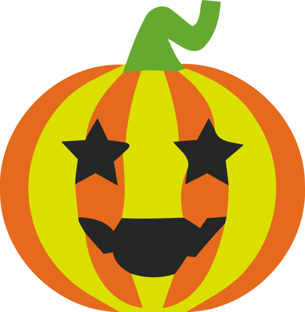 Transparent Halloween Squash Jack-o'-lantern Calabaza for Happy Halloween for Halloween