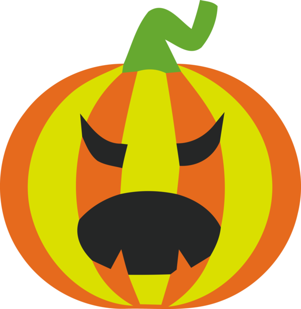 Transparent Halloween Jack-o'-lantern Calabaza Squash for Happy Halloween for Halloween