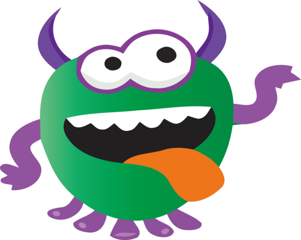 Transparent Halloween Cartoon Character Green for Halloween Monster for Halloween
