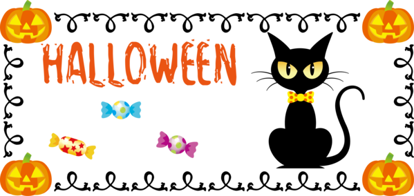 Transparent Halloween Cartoon Watercolor painting Line art for Happy Halloween for Halloween