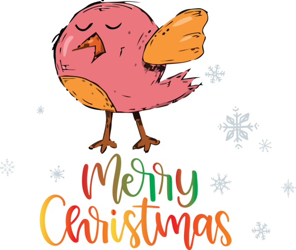 Transparent Christmas Birds Chicken Cartoon for Merry Christmas for Christmas