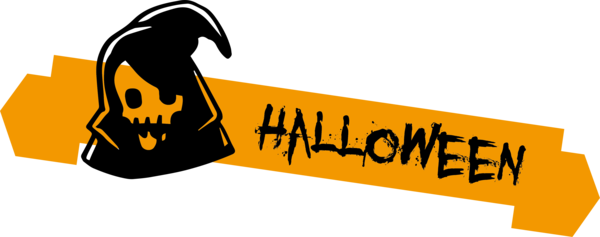 Transparent Halloween Logo Yellow Design for Happy Halloween for Halloween