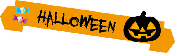 Transparent Halloween Logo Cartoon Yellow for Happy Halloween for Halloween