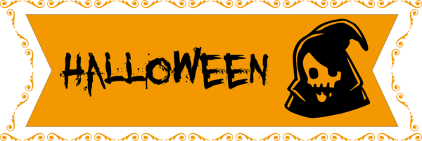 Transparent Halloween Logo Cartoon Yellow for Happy Halloween for Halloween