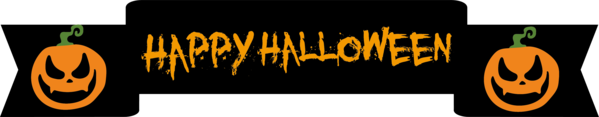 Transparent Halloween Jack-o'-lantern Logo Font for Happy Halloween for Halloween