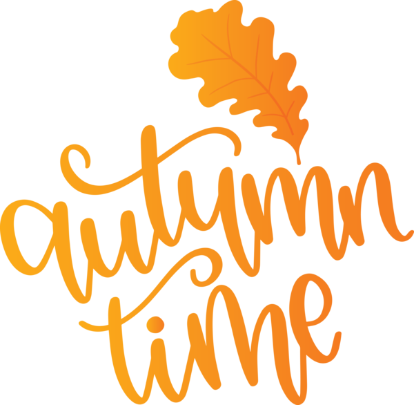 Transparent Thanksgiving Logo Calligraphy Leaf for Hello Autumn for Thanksgiving