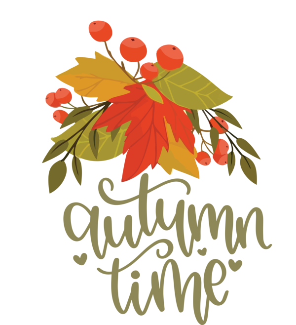 Transparent Thanksgiving Floral design Leaf Logo for Hello Autumn for Thanksgiving