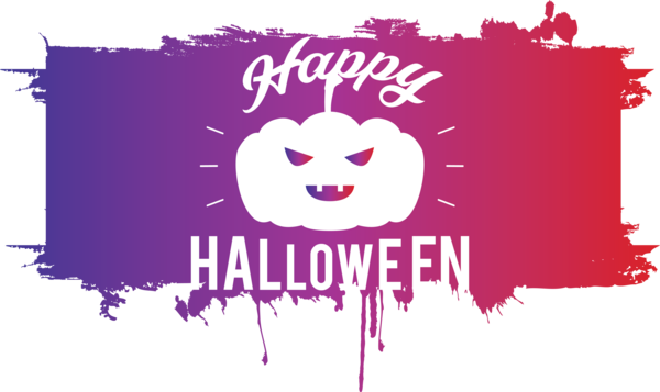 Transparent Halloween Logo Poster Design for Happy Halloween for Halloween