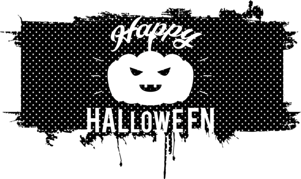 Transparent Halloween Visual arts Black and white Design for Happy Halloween for Halloween