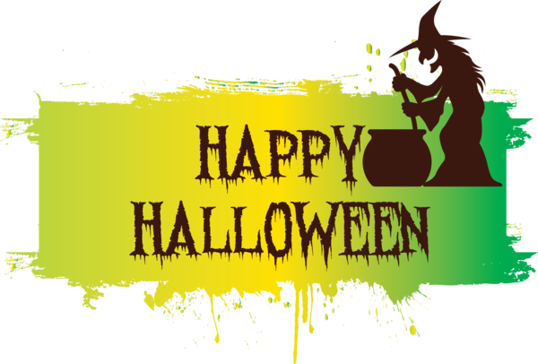 Transparent Halloween Logo Poster Cartoon for Happy Halloween for Halloween