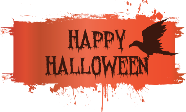 Transparent Halloween Poster Font Text for Happy Halloween for Halloween