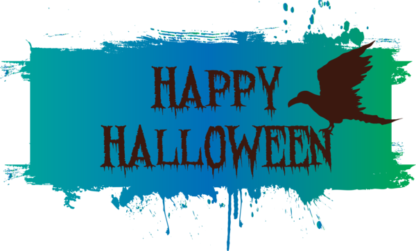 Transparent Halloween Poster Logo Text for Happy Halloween for Halloween