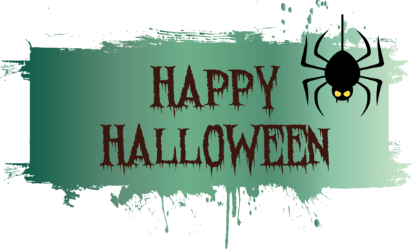 Transparent Halloween Logo Font Green for Happy Halloween for Halloween