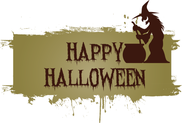 Transparent Halloween Logo Poster Font for Happy Halloween for Halloween