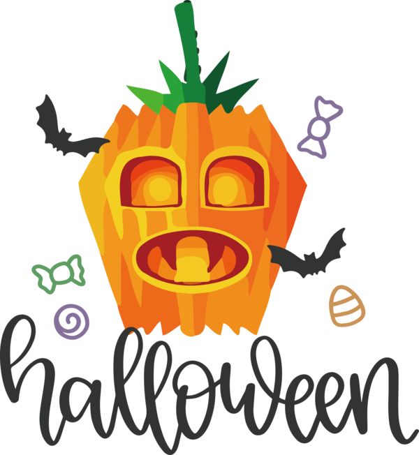Transparent Halloween Pumpkin pie Pumpkin Jack-o'-lantern for Happy Halloween for Halloween