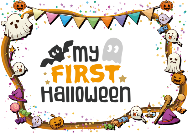 Transparent Halloween Cartoon Recreation Line for Happy Halloween for Halloween