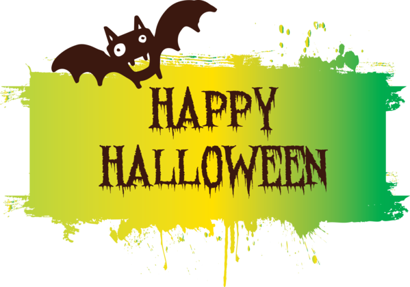 Transparent Halloween Logo Cartoon Green for Happy Halloween for Halloween