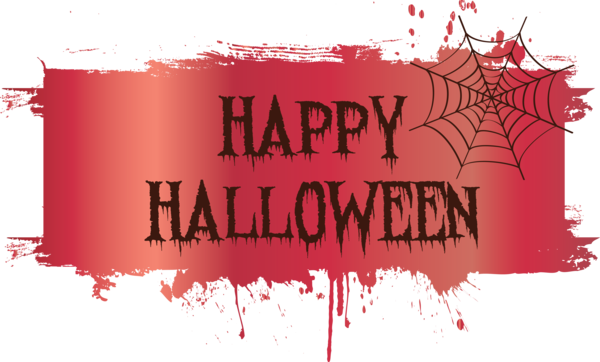 Transparent Halloween Poster Font Text for Happy Halloween for Halloween