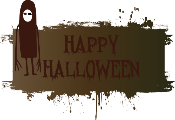 Transparent Halloween Logo Poster Font for Happy Halloween for Halloween