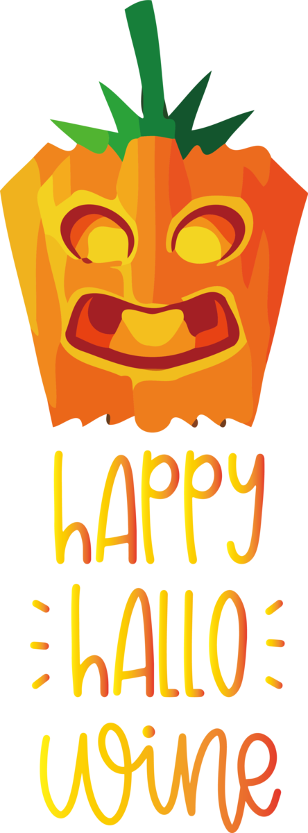 Transparent Halloween Smiley Yellow Text for Happy Halloween for Halloween