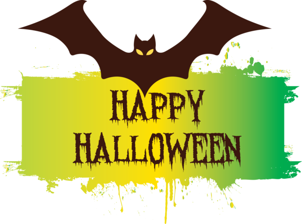 Transparent Halloween Logo Character Green for Happy Halloween for Halloween