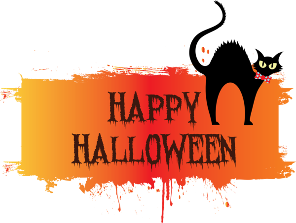 Transparent Halloween Cat Logo Snout for Happy Halloween for Halloween