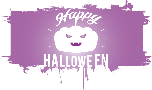 Transparent Halloween Poster Logo Design for Happy Halloween for Halloween