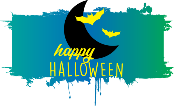 Transparent Halloween Logo Poster Text for Happy Halloween for Halloween