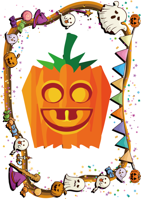 Transparent Halloween Line art Jack-o'-lantern Logo for Happy Halloween for Halloween
