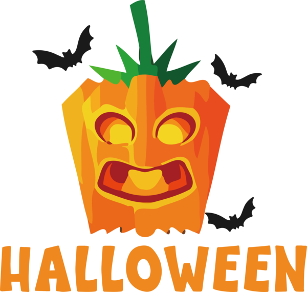 Transparent Halloween Jack-o'-lantern Logo Cartoon for Happy Halloween for Halloween