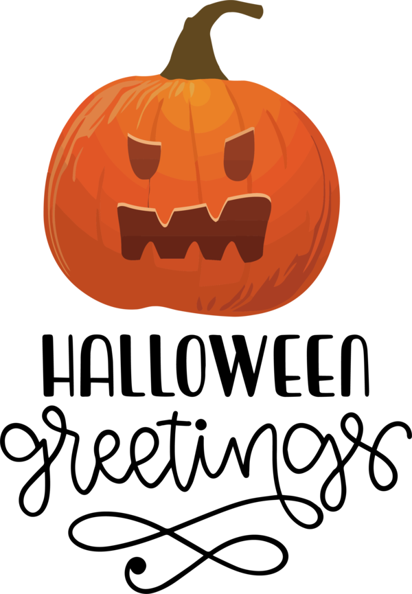 Transparent Halloween Jack-o'-lantern Squash Logo for Happy Halloween for Halloween