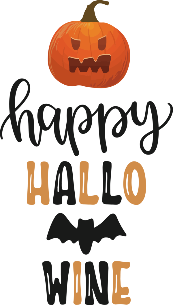 Transparent Halloween Jack-o'-lantern Logo Line for Happy Halloween for Halloween