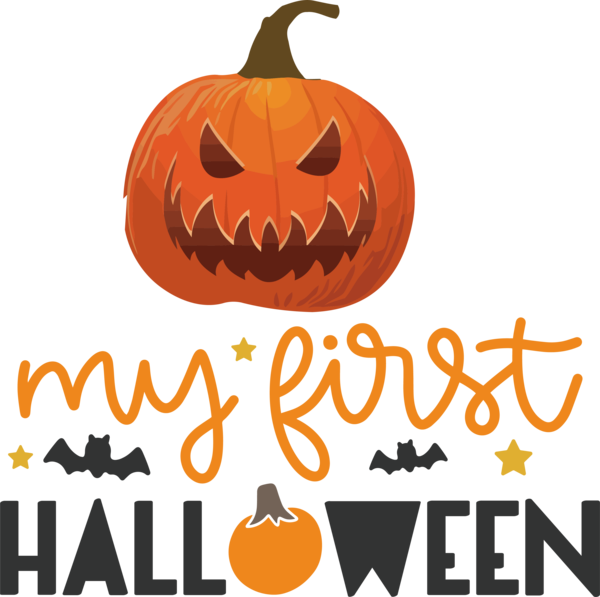 Transparent Halloween Jack-o'-lantern Squash Logo for Happy Halloween for Halloween