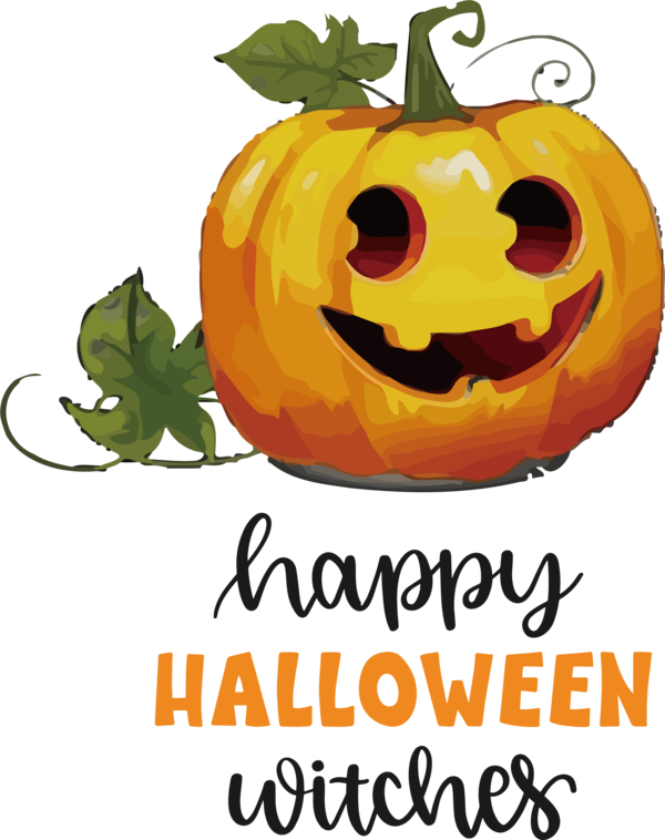 Transparent Halloween Squash Jack-o'-lantern Calabaza for Happy Halloween for Halloween