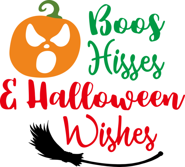 Transparent Halloween Logo Text Flower for Happy Halloween for Halloween