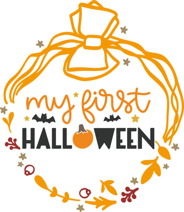 Transparent Halloween Logo Text Design for Happy Halloween for Halloween