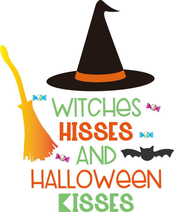 Transparent Halloween Logo Line Text for Happy Halloween for Halloween