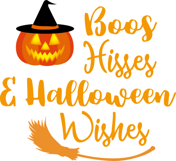 Transparent Halloween Pumpkin Text Happiness for Happy Halloween for Halloween