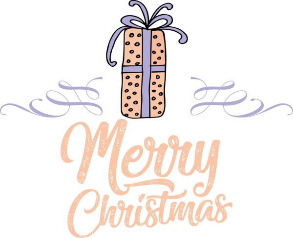 Transparent Christmas Logo Line Text for Merry Christmas for Christmas