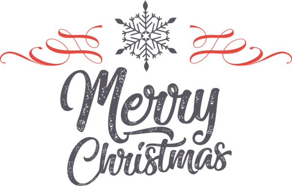 Transparent Christmas Logo Calligraphy Font for Merry Christmas for Christmas