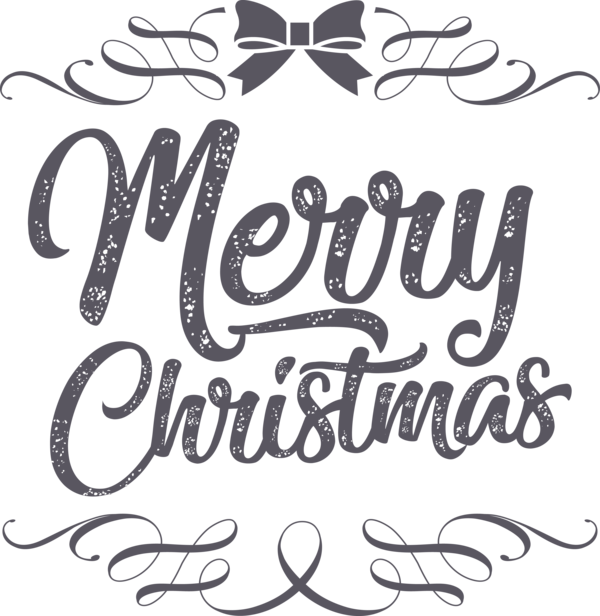 Transparent Christmas Logo Calligraphy Design for Merry Christmas for Christmas